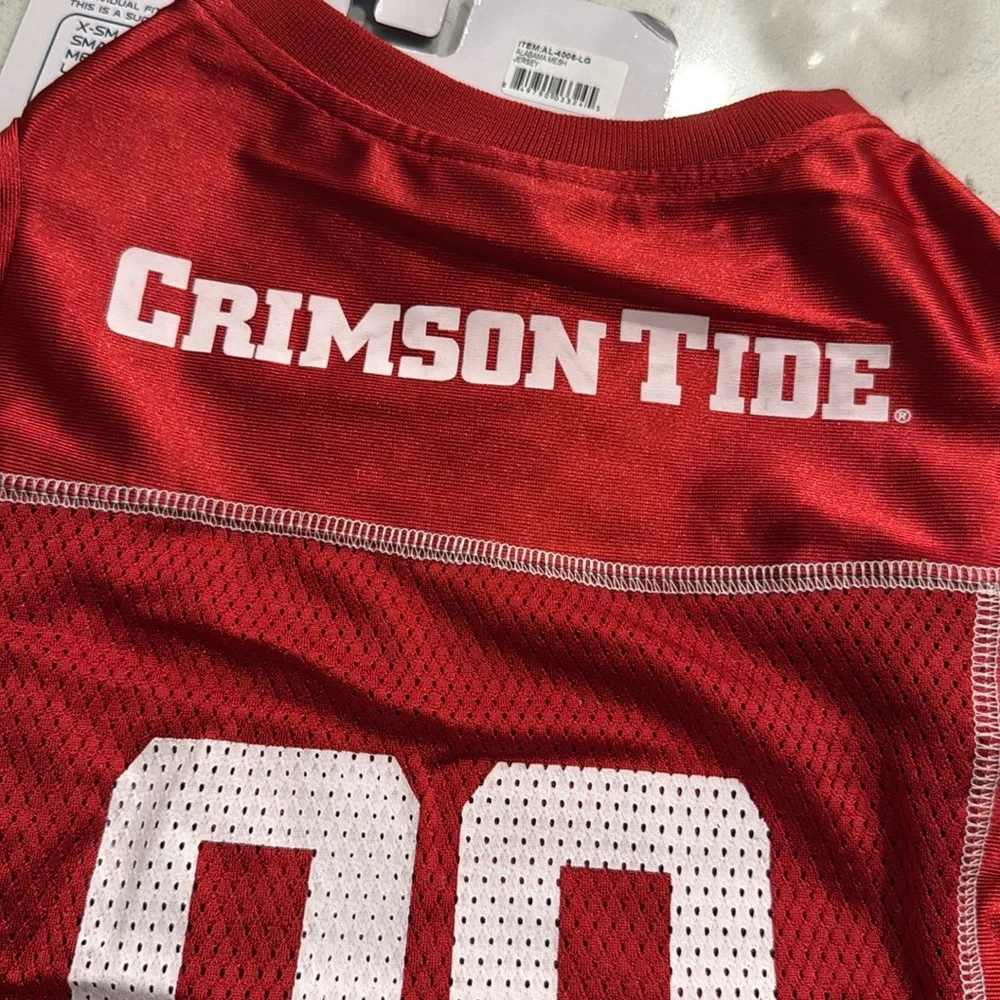 Alabama Crimson Tide 00 Dog Jersey Large - Picture 5 of 9